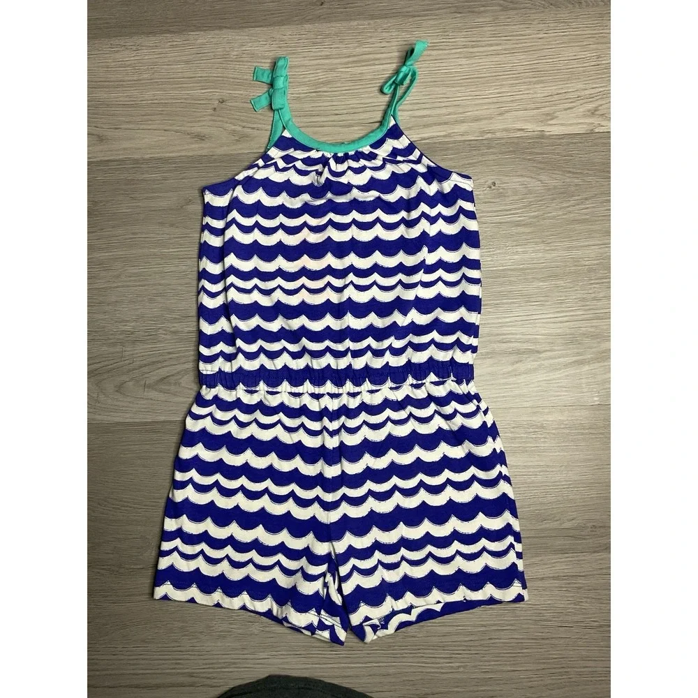 NWT Gymboree‎ Striped Blue Romper Size 6 Girls
